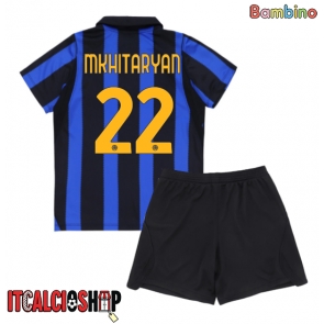 Inter Milan Henrikh Mkhitaryan #22 Prima Maglia Bambino 2026-27 Manica Corta (+ Pantaloni corti)